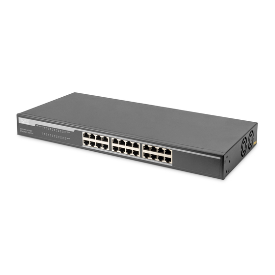 Digitus 16/24 Port Desktop oder rackeinbaufähiger
Fast Ethernet Switch Handbücher
