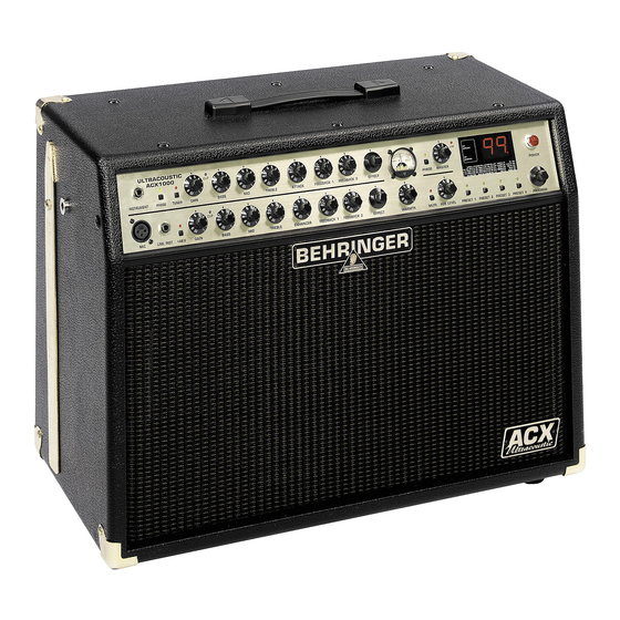 Behringer ULTRACOUSTIC ACX1000 Handbücher