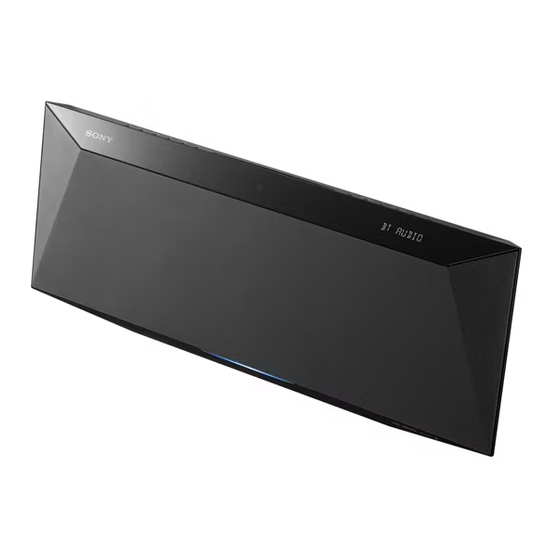 Sony CMT-BT80W Handbücher