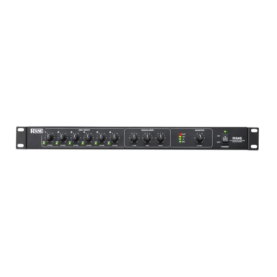 Rane RM6 Handbücher
