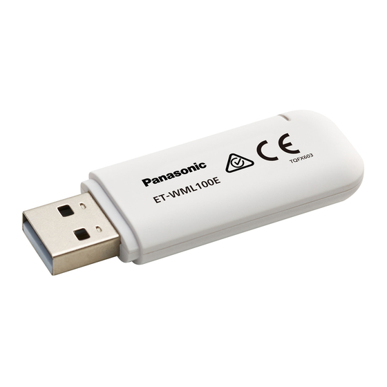 Panasonic ET-WML100E Handbücher
