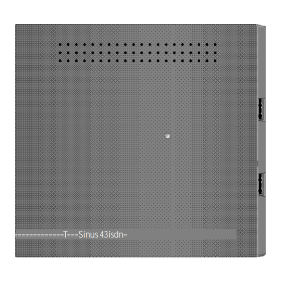 66 Sinus 43isdn Handbücher