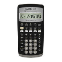 Texas Instruments BA II PLUS Handbuch