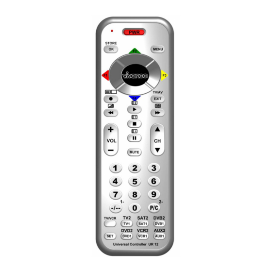 Vivanco Universal Controller UR 12 Handbücher
