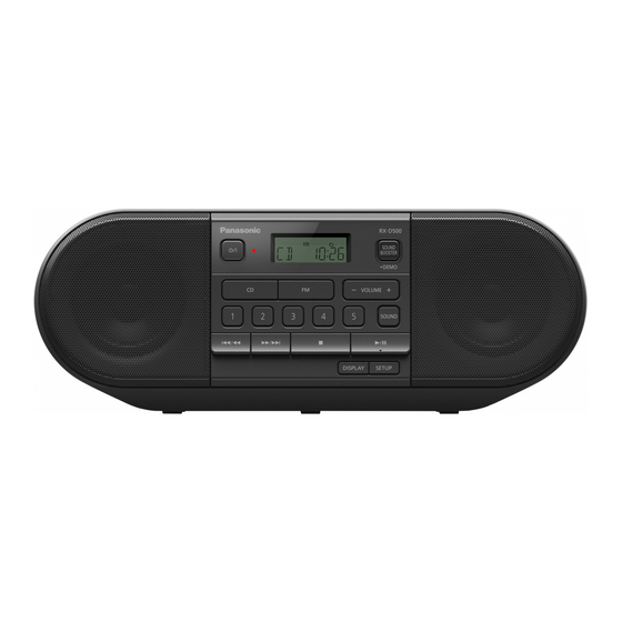 Panasonic RX-D500 Handbücher