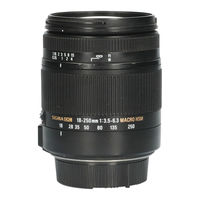 Sigma 18-250mm F3.5-6.3 DC OS HSM Macro Bedienungsanleitung