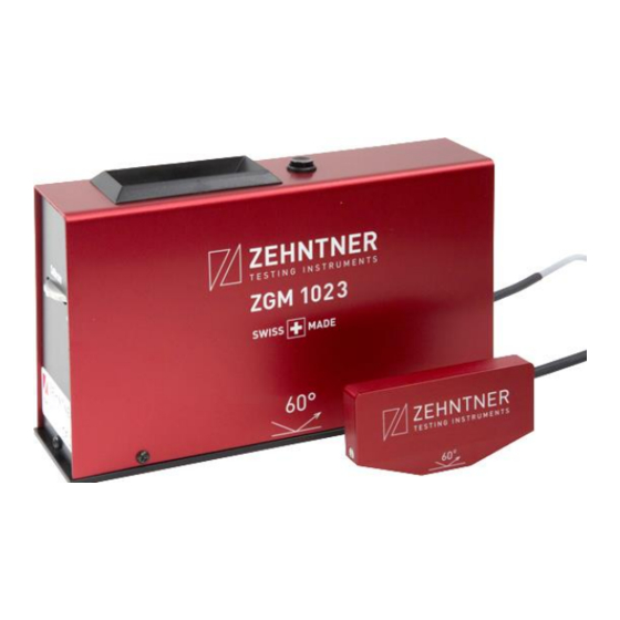 Proceq Zehntner ZGM 1023 Handbücher