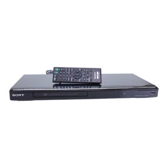 Sony DVP-NS318 Handbücher