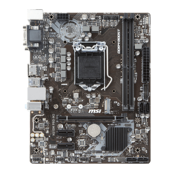 MSI H310M PRO-M2 Handbücher