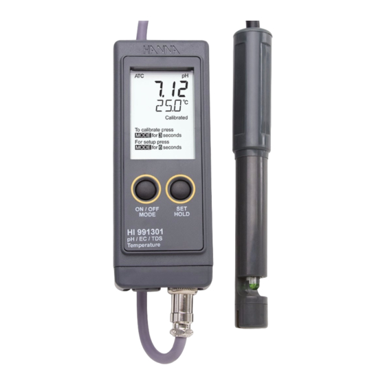 Hanna Instruments HI991301 Handbücher