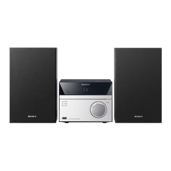 Sony CMT-S20 Handbücher