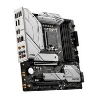 Msi MAG B660M MORTAR WIFI DDR4 Benutzerhandbuch