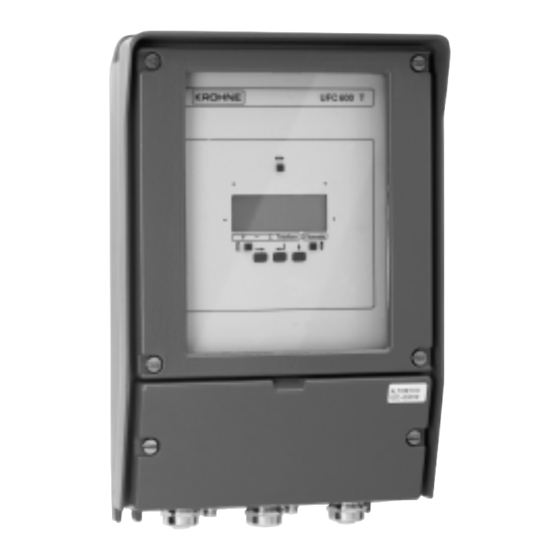KROHNE UFM 600T Handbücher
