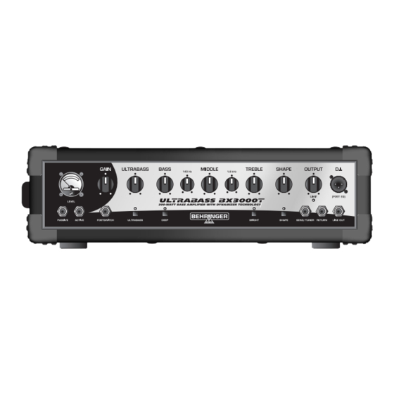 Behringer ULTRABASS BX3000T Handbücher