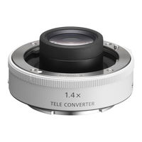 Sony 1.4X Teleconverter Bedienungsanleitung