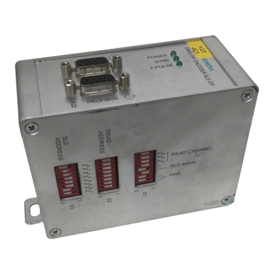Siemens SLE / SLE-DP - SIMOLINK-Encoder Handbücher