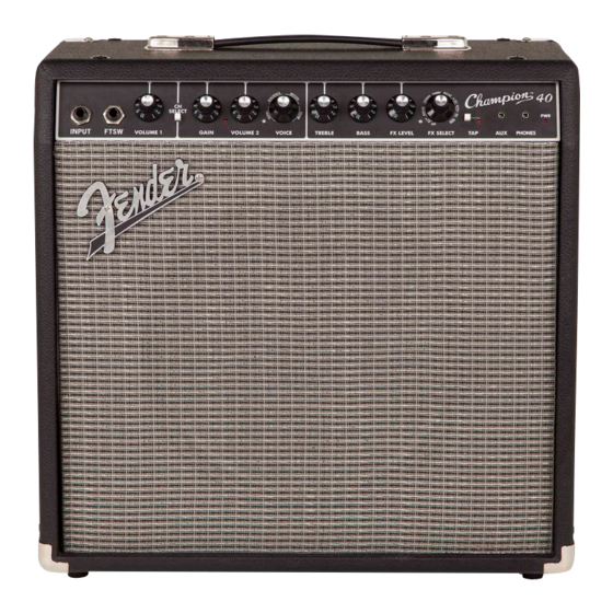 Fender Champion series Handbücher