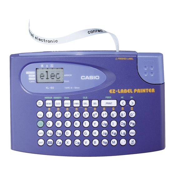 Casio KL-60 Handbücher