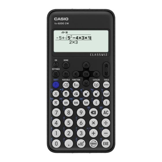Casio fx-82DE CW Handbücher
