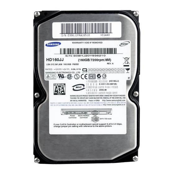 Samsung HD160JJ Handbücher