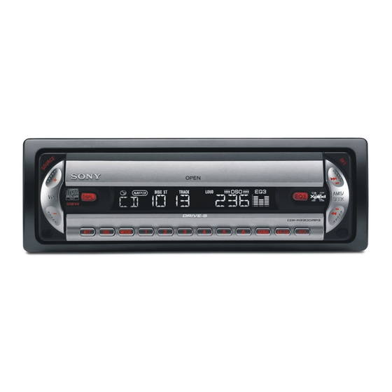 Sony CDX-R3300 Handbücher
