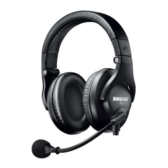 Shure BRH440M Handbücher